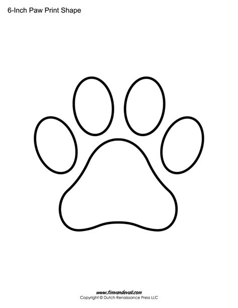 paw print outline|printable paw print stencil.